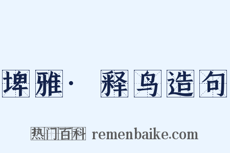 埤雅·释鸟造句是什么意思的图片